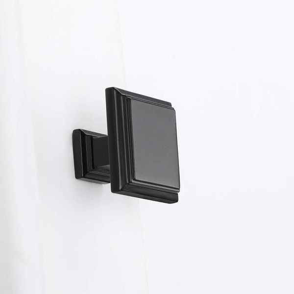 goldenwarm 10Pcs Matte Black Cabinet Knob Square Cabinet Knobs Cupboard Knobs Drawer Knobs Black Kitchen Cabinet Knobs Modern Dresser Knobs