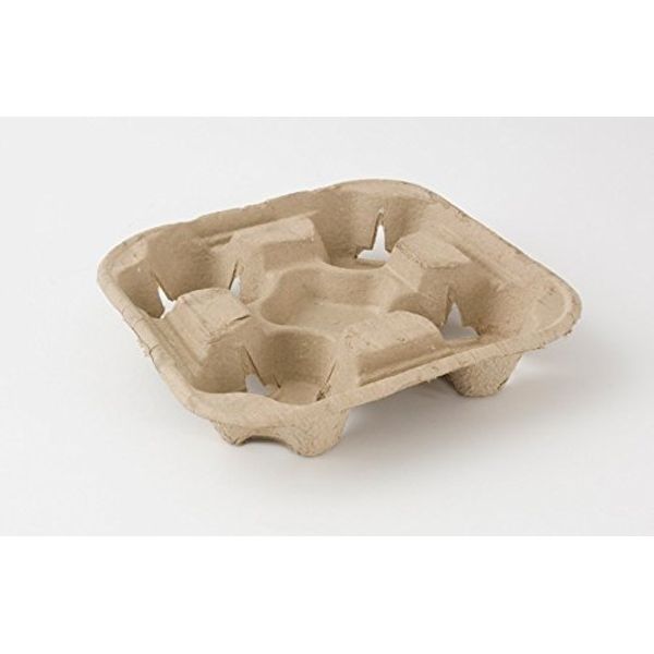 50 x 4 Cup Biodegradable Cardboard Paper/Plastic Cup Tray Holders