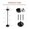 POWLAB Stainless Steel Self-Cleaning Ashtray- Adjustable Height Floor Standing Ash Tray with Lid, 15" to 31"- Detachable Design for Indoor/Outdoor, Patio Use- Telescopic Cigarette and Cigar Ash Holder