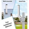 Antenna Wall Mounting Kit, J Pole Mount for V2, Wall Roof Installation Pole Bracket Ethernet Adapter with Adjustable End Angle