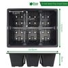 Elixir Gardens 100 x 6 Cell Reusable Seedling Germination Starter Bedding Plant Pack Inserts for Half Size Tray Propagator