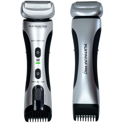 Platinum Pro by MANGROOMER - New Body Groomer, Ball Groomer and Body Trimmer with Lithium Max Battery, Bonus Extra Foil and Storage Case!