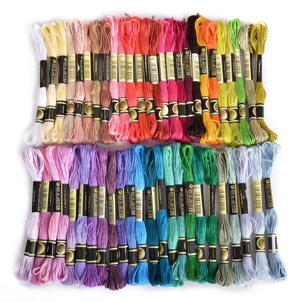 Hommy Embroidery Thread, 50 Colors, 26.6 ft (8 m), Cross Stitch, Rich Colors, Beautiful! Embroidery Thread