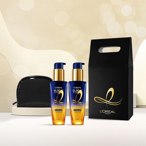 L’Oréal Paris Extra Ordinary Oil in Pearl Serum 50ml x 2 + pouch + gift box (guaranteed arrival)