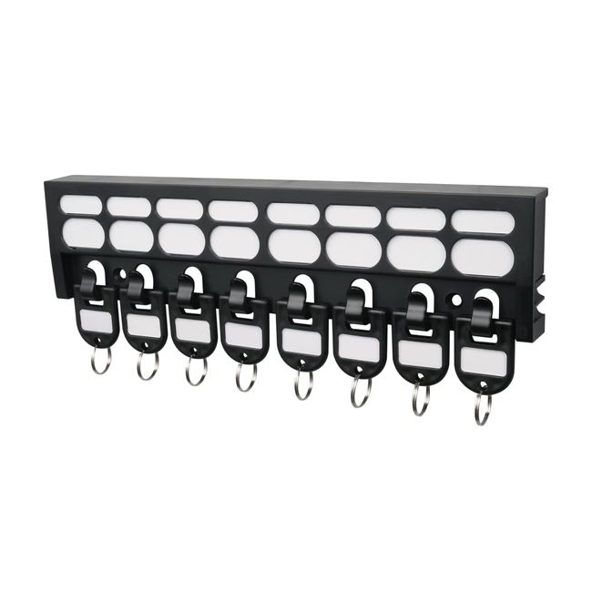 Karl KH-8-K Office Equipment Magnetic Key Hanger Key Hook Plastic Black Hanging 8 Pieces