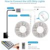 32ft LED Strip Lights Remote Control Bedroom for Indoor Use