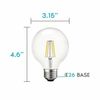 4x Luxrite G25 LED Edison Globe Bulb Dimmable 5000K 550lm E26 Base (4-Pack)