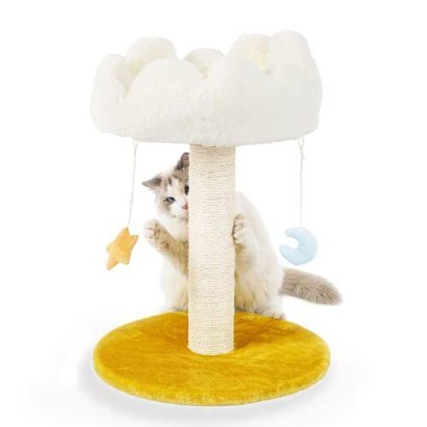 S Cloud Cat Scratching Post With Bed Cat Tree For Indoor Cats Nature Sisal Cat S