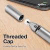 BoxWave Stylus Pen Compatible with Omron Basic Programable Terminal TW00B - DualTip Capacitive Stylus, Fiber Tip Disc Tip Capacitive Stylus Pen - Metallic Silver
