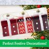 VFM - Red & White Gift Box Baubles 5cm Candy Cane (3 Pack) - Christmas Decorations
