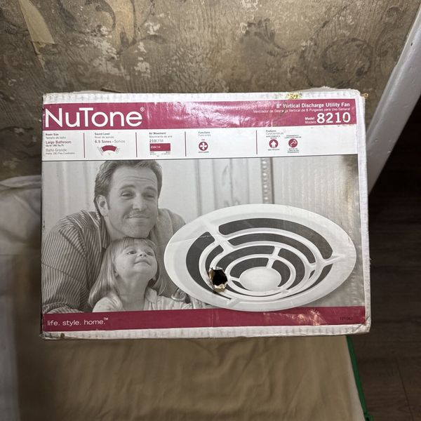 Nutone Ceiling Fan 8210 Vertical Ventilation Fan  7" Duct Open Box