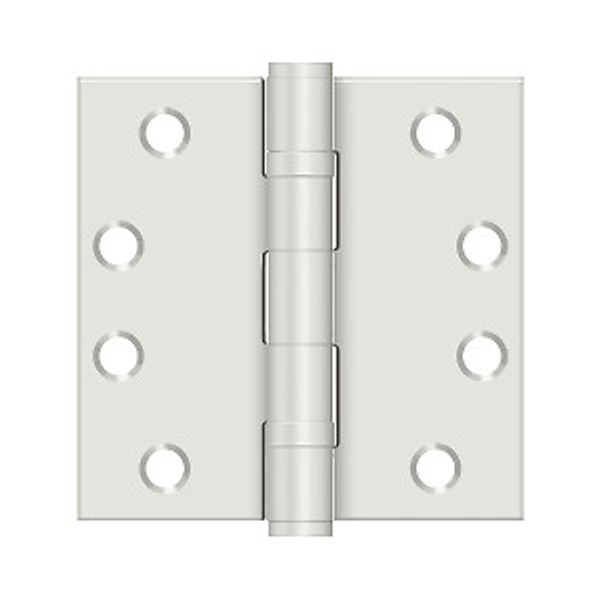 4" Height X 4" Width Commercial Ball Bearing Mortise Hinge Square Corner Prime
