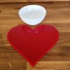 Heart Placemat Set - Gloss Red 4 Placemats Large 38cm