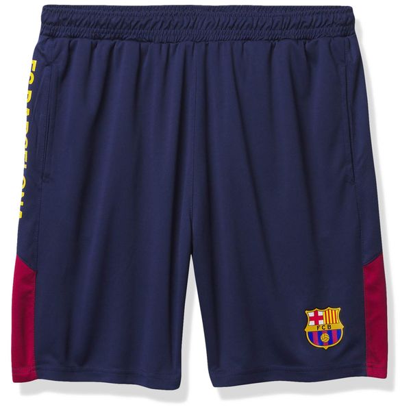 Icon Sports Mens Team Soccer Shorts UEFA Champions League Soccer Barcelona, Team Color, X-Large