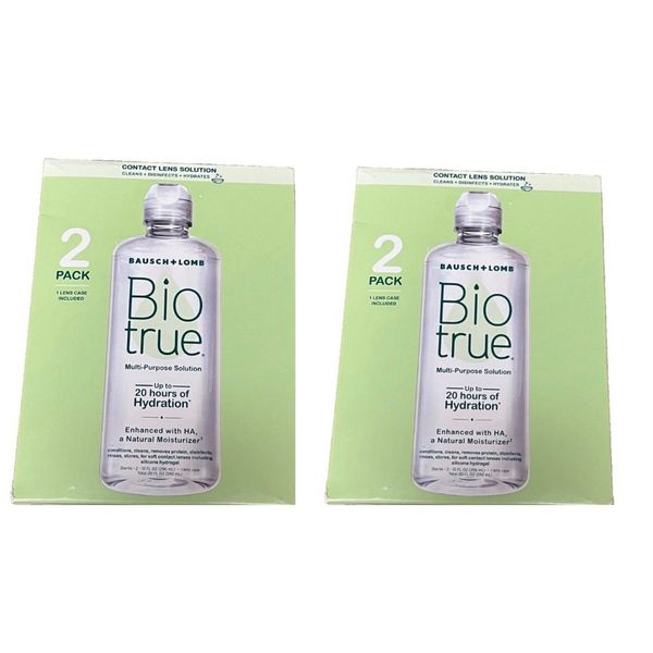 2 Twin Pack BioTrue Multi-Purpose Solution, 10 FL OZ Contact Lens Bausch + Lomb
