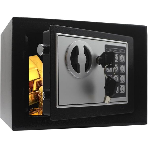 Key and Electronic Security Safe Box Digital Deposit Box for Home Office Hotel