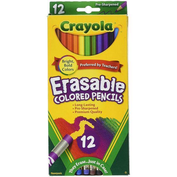 Crayola Erasable Colored Pencils-12/Pkg Long