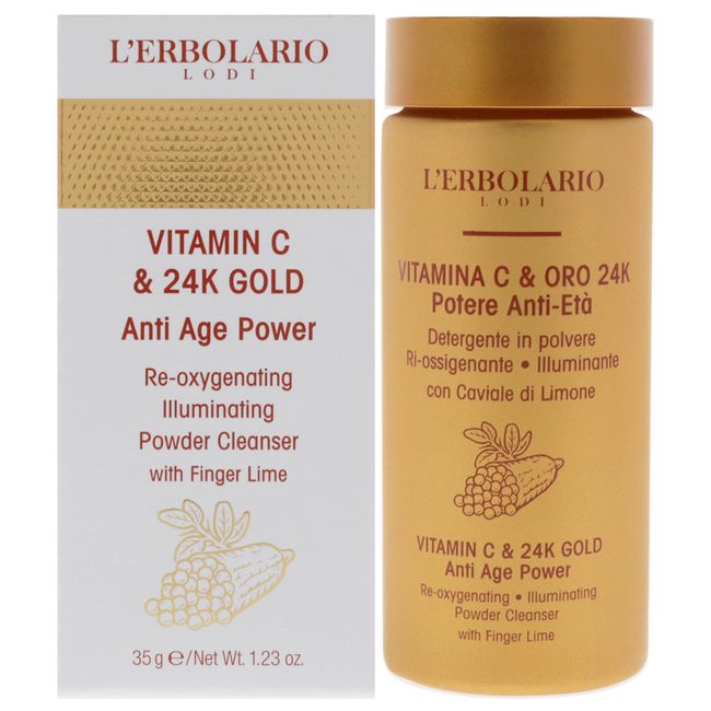 L'Erbolario Vitamin C & 24K Gold Anti-Aging Enzym Gesichtsreinigungspuder