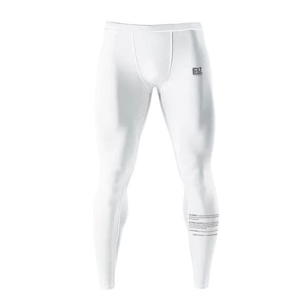 FILTERED Skinny Set Sports Quick Dry Long Sleeve Base Fitness Running Compression Pants Jiu-Jitsu Bangma Suit, White Top, L