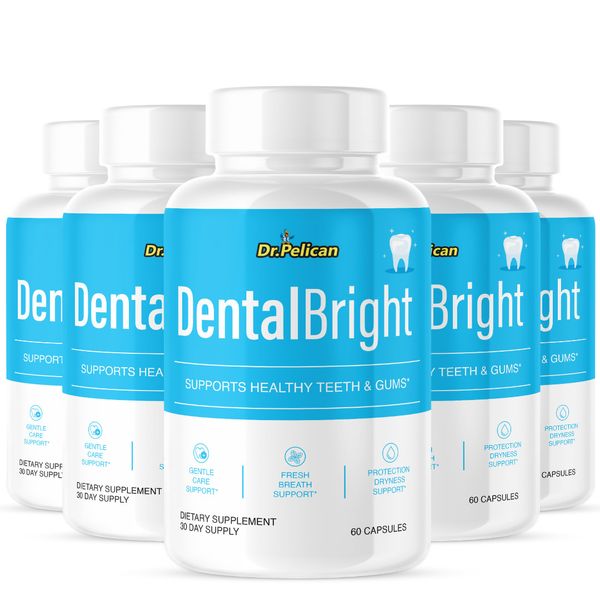 Dental Bright- Oral Support- 5 Bottles- 300 Capsules