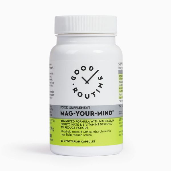 MAG-Your-Mind® (30 Vegetarian Capsules) - Reduce Stress, Magnesium, B Vitamins, Adaptogens, migraine Support, Blood Magnesium normalizer, Magnesium Supplements, Rhodiola