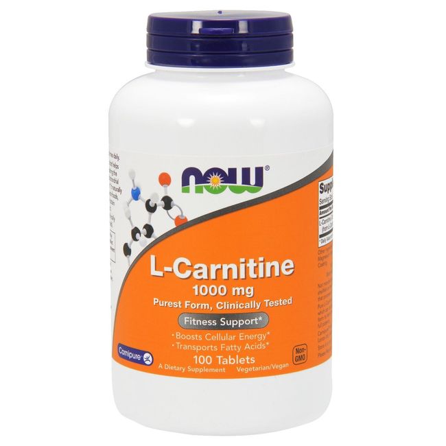 NOW Foods L-Carnitine, 1000 mg, 100 Tablets