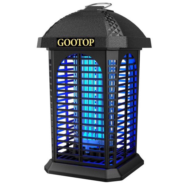 GOOTOP Bug Zapper Outdoor, Electric Mosquito Zapper, Fly Traps, Fly Zapper, Mosquito Killer Indoor 3 Prong Plug, 90-130V, ABS Plastic Outer