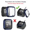 Case for Fitbit Versa - 4 Pack Screen Protector & Bumper Cover (Black, Dark Grey, Navy Blue, Clear)
