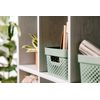 Curver Infinity Dots Set of 4 Rectangular 100% Recycled Small Storage Boxes 4.5 Litres - Green