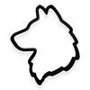 Wolf Head Cookie Cutter with Easy to Push Design (4 inches)