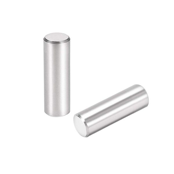 sourcing map 15Pcs 8mm X 25mm Dowel Pin 304 Stainless Steel Cylindrical Shelf Support Pin Fasten Elements Silver Tone