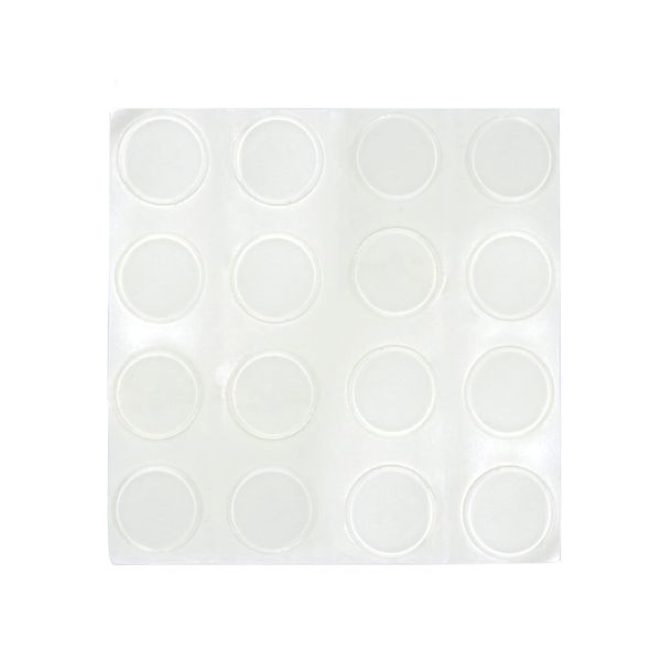 Glass Table Top Bumpers - 48 Pack - Thin Clear Bumper Pads - 1.23 Inch Self Adhesive Round Rubber Bumpers - Glass Table Top Anti Slip Pads - Glass Table Top Spacers