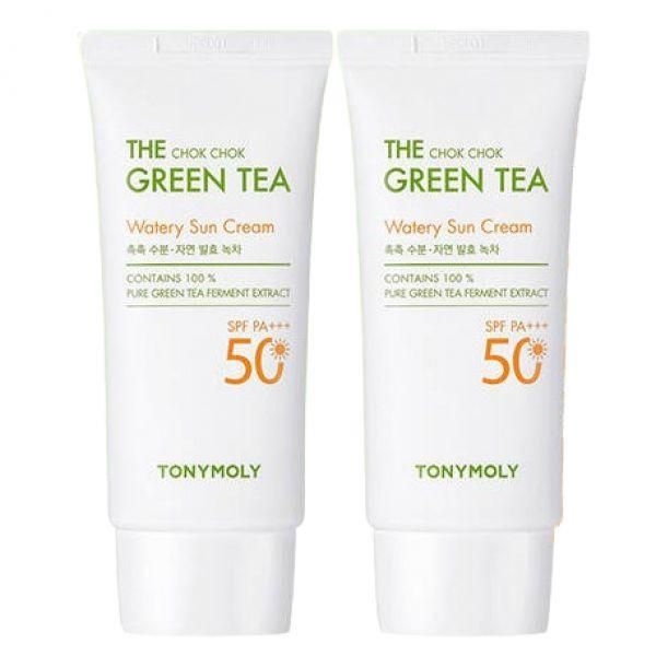 [Store Authentic] Tony Moly The Chok Chok Green Tea Moisture Sun Cream Double Planning Set (2 x 50ml)