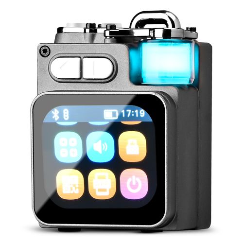 Mini Bluetooth Speaker, Smart Wireless Portable Speaker with Touchscreen, Loud HD Sound, LED Lights, BT5.4, All In One Small Audio for Home/Outdoor/Travel/Shower/Party/Beach/Camping/Hiking/Cycling