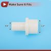 Hihaha Plastic Hose Barb Fitting 1.3"x0.8" Straight Through Pipe Connector White 5 Pcs