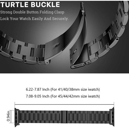 EPULY Metal Band Compatible with Apple Watch Band 49mm 46mm 45mm 44mm 42mm 41mm 40mm 38mm Men & Women, Business Stainless Steel Strap for iWatch Bands Ultra 2, SE, Ultra Series 9 8 7 6 5 4 3 2 1