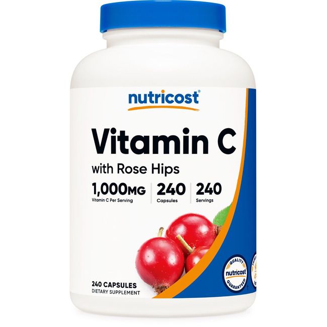 Nutricost Vitamin C with Rose Hips 1025mg, 240 Capsules