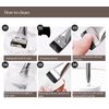 Makeup Foundation Sunscreen Wide Pore-Covering Flat Brush for Liquid Multipurpose brush - 2 Pcs (Silver)