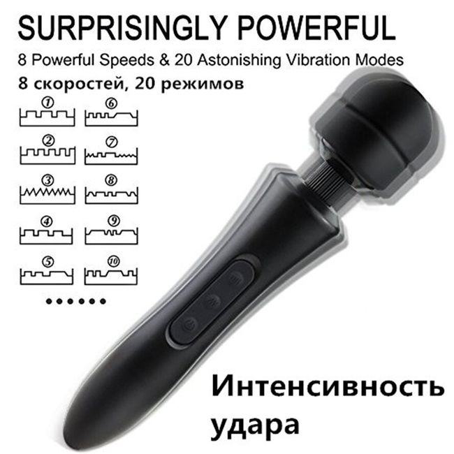 Wand Essentials 8 Speed 8 Function Wand Body Vibrating Massager