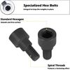 Replacement Hex Bolts & 12mm Hex Allen L-Wrench Tool for Olympic Bars, Curl Bars