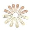 Dofash Snap hair clips metal grips 5cm/2in basic hair accessories 12pcs (Blonde 6pcs+light brown 6pcs)