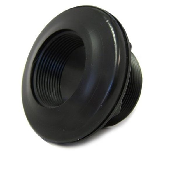 JT Manufacturing Bulkhead, 1-1/2" Thread x Slip, Black (Short Body)