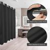 Elegant Microfiber Black Shower Curtain - Quick Install, Machine Washable, 71x74