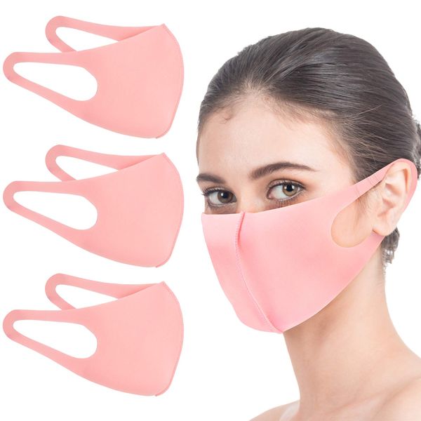 Tanness 3x PINK Anti Dust Mask Face Mouth Mask,Fashion Reusable Washable Outdoor Unisex Mask