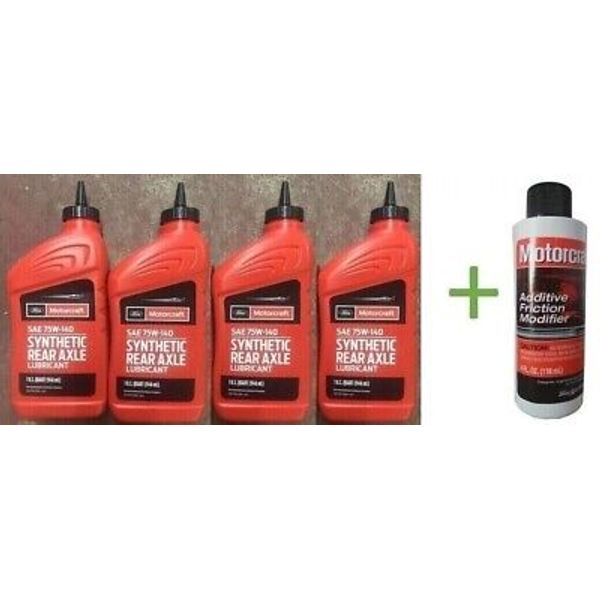 4 Quarts Ford Motorcraft SAE 75W-140 Synthetic Oil Rear Axle & XL3 Additive