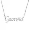 Kigu Georgia Personalized Name - Silver Tone Necklace - Adjustable Chain 16" - 19" Packaging
