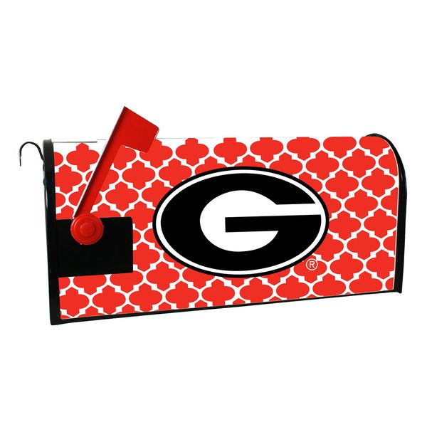 Georgia Bulldogs Mailbox Cover-University of Georgia Magnetic Mail Box Cover-Moroccan Design