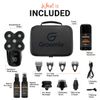 GROOMIE Crispy AF Full Grooming Kit for Bald Men - Includes BaldiePro Electric Razor, Pre-Shave Oil, Aftershave Serum, Deodorant, Case, Charging Cable and Shaving Accessories - 5 Blades