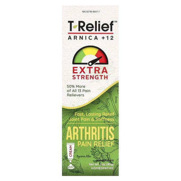 T-Relief, Arnica +12, Arthritis Pain Relief Cream, Extra Strength , 3 oz (85 g)