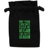 Flox Creative Black Organic Medium Drawstring Pouch Chocolate Eggs be Vegan this Easter Season